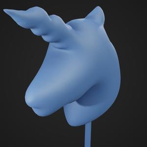 Puffy cartoon Unicorn