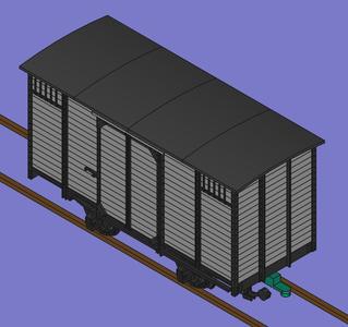 Scale train wagon - Vagón de tren a escala (IIm / Gm - 45mm 1:22.5)