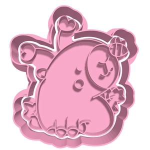 Capybara with bumblebee cookie cutter/stamp cookie cutter
