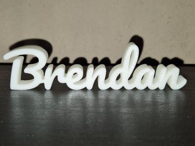 Brendan Name Sign Display Decor