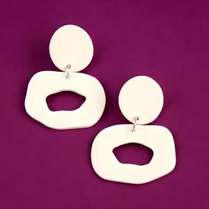 POLYMER CLAY CUTTER ORGANIC OVAL PENDANT X3 SIZES
