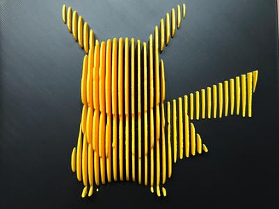 Pikachu Layered Image Sculpture