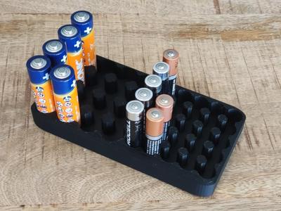 AA and AAA battery holder