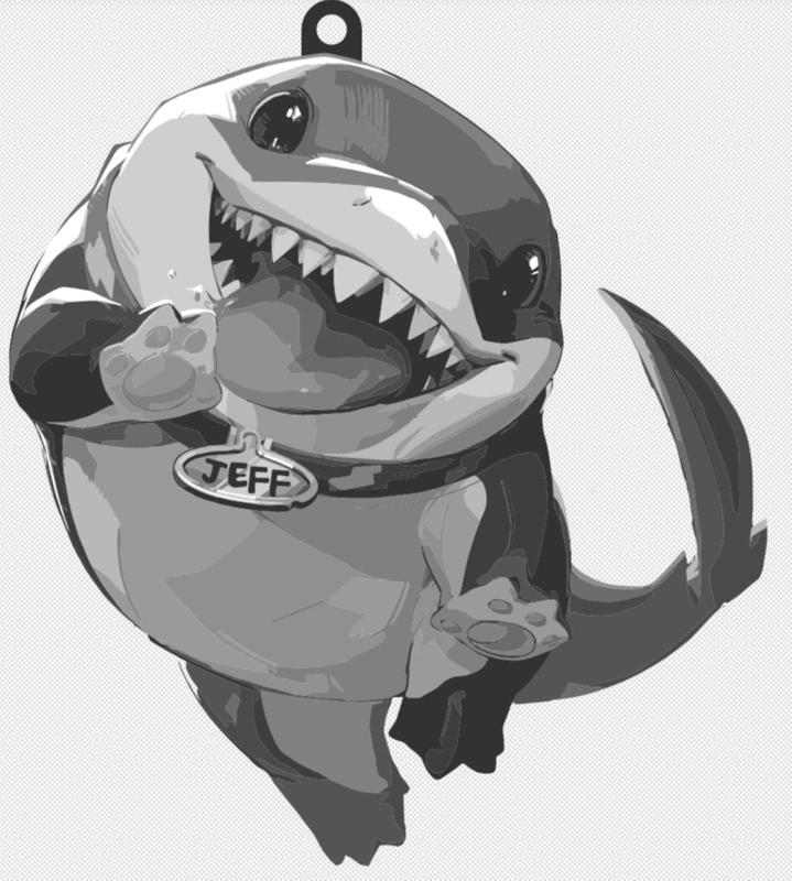 Jeff The Landshark Keychain