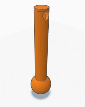 2.5" long  15mm ball coolant fitting