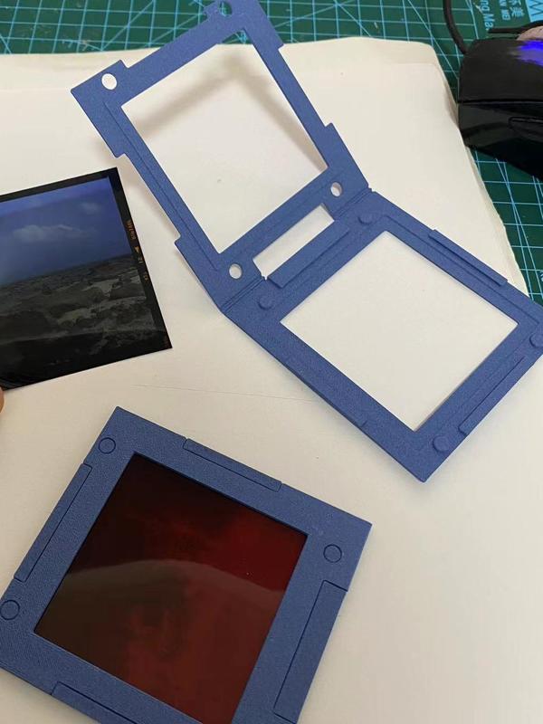 6x6 film slide holder. Non-standard 6x6 slide holder.