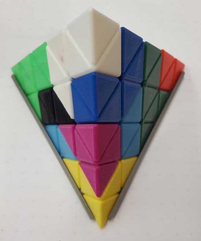 Three sided pyramid puzzle