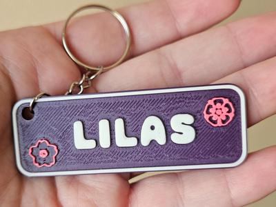 Lilas name keychain