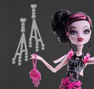 Draculaura Frights Camera Action Earrings Replacements