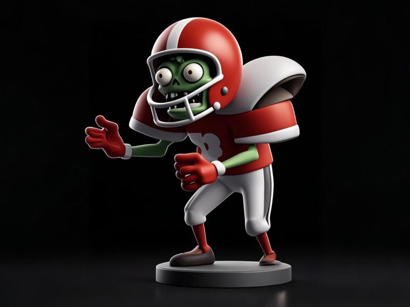 Football Zombie - Plants vs. Zombies Ornament - Creative Desktop Model - Fun Game Merchandise