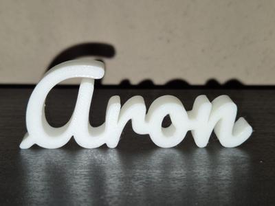 Aron Name Sign Display Decor