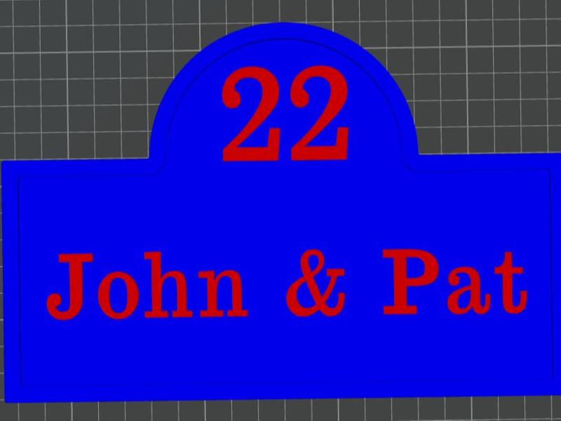 House Sign with Text