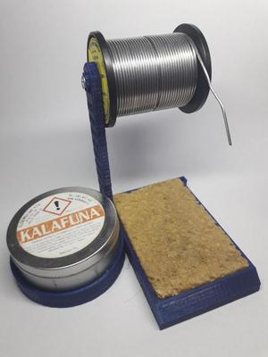 Holder for solder and flux
