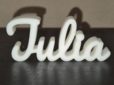 Julia Name Sign Display Decor