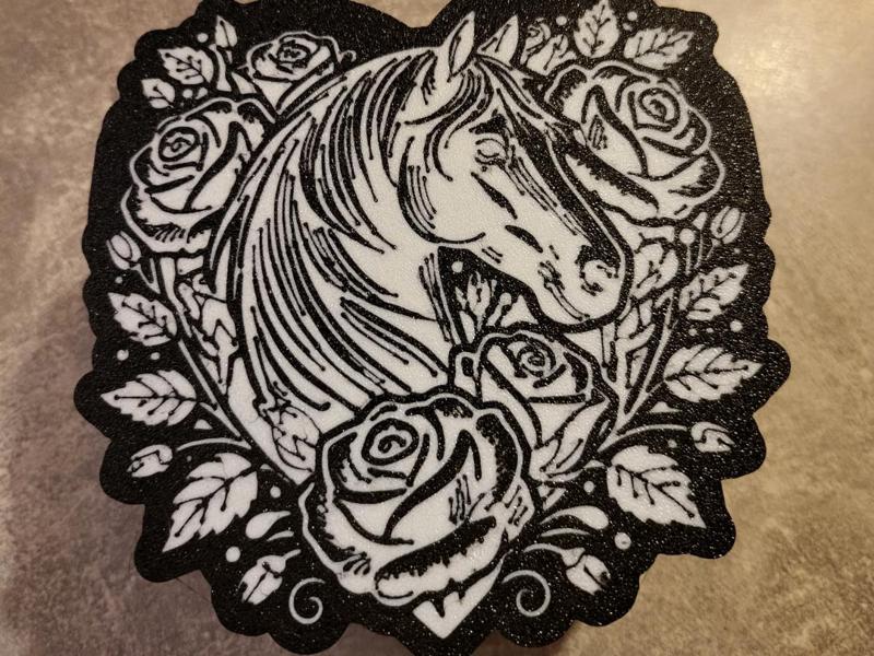 Rose Horse Heart Box