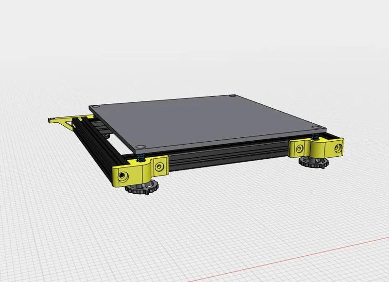 VZBOT VZ235 HEATBED STAND / SUPPORT .STEP REV 2   