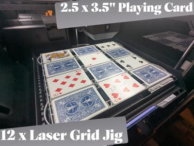 H2D 2.5x3.5 Playing Card Laser Holder(Jig Tray)x12