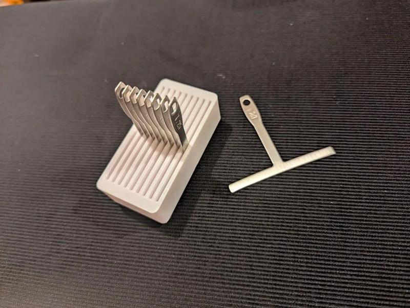 Gridfintiy holder for guitar fretboard radius gauges   