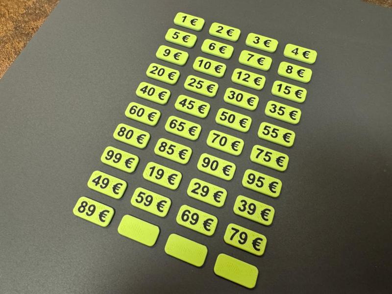 Price tag (euro)