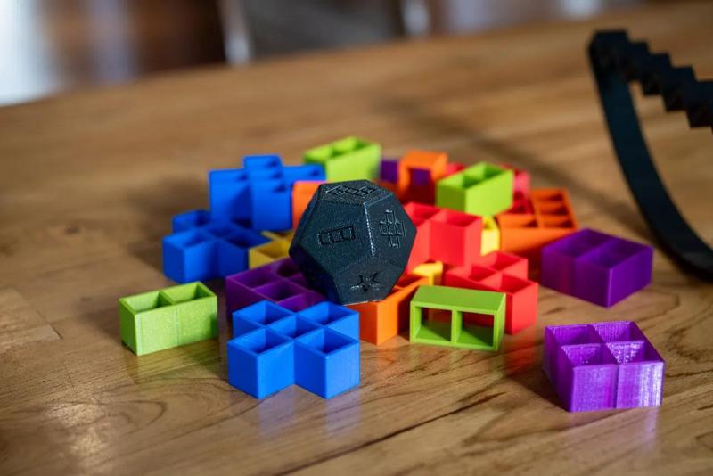 12-sided Dice Dodecahedron for Large Balance Puzzle Tetris   