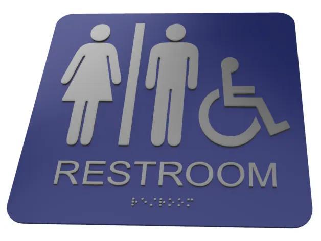 Restroom Sign with Braille   
