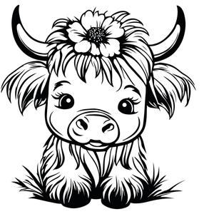 cute Highland cow tea light disc