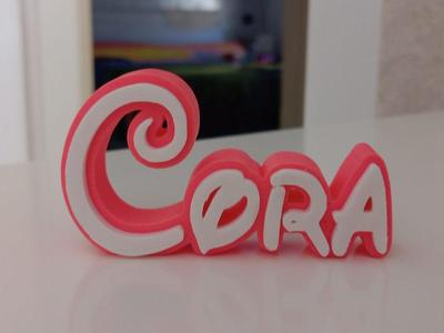 Cora Disney Name Sign Decorate Room child Birth