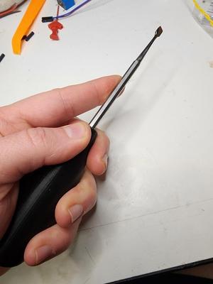 Miniature carving chisel handle with stand