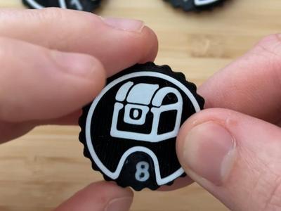 Spinning 1-20 MTG Treasure Token 