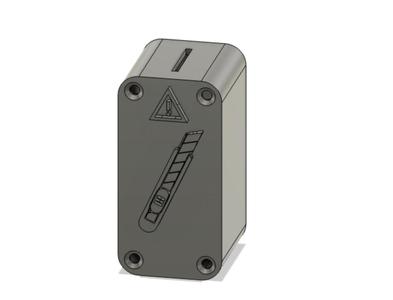 Razor blade disposal wall mounted 