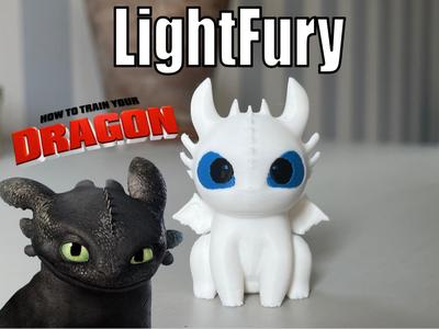 Cute Light Fury Dragon Toothless