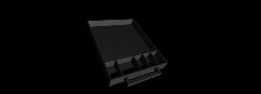 Top drawer with nozzle trays