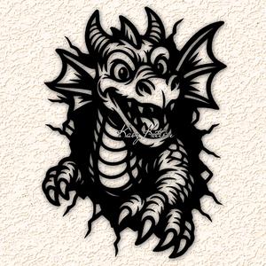 cute fantasy dragon wall art home decor