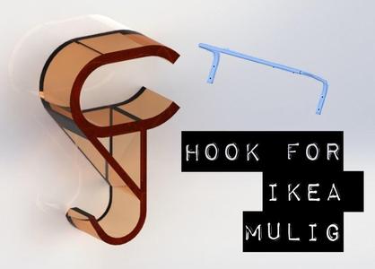 Hook for Ikea Mulig / Haken