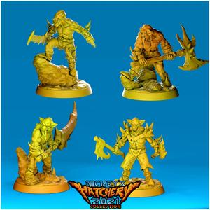 Goblin Fighters Set #1 (Updated 2022, stylized versions added, brown renders)