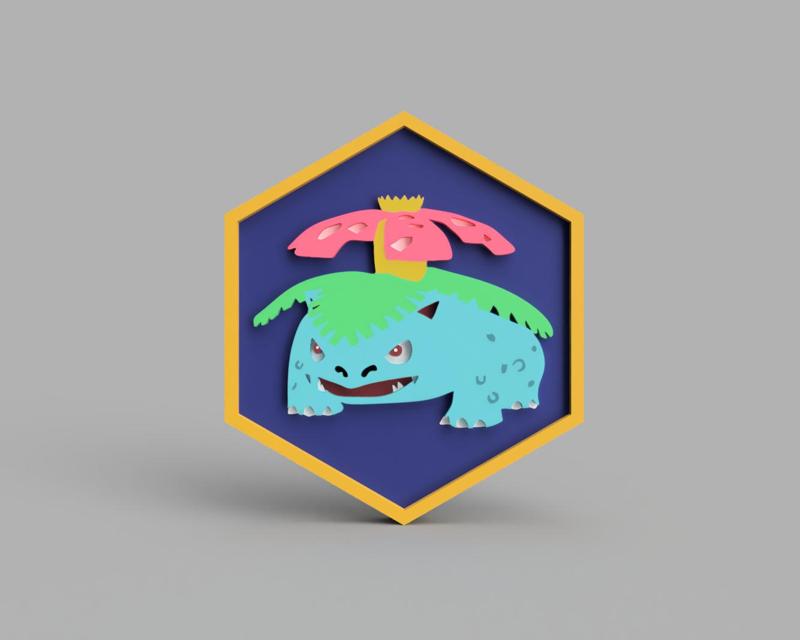 Venusaur Pokemon PokeCoin 3MF
