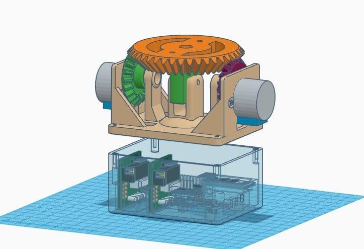 Differential pan tilt
