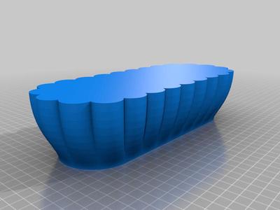 Long, lobed vessel - vase mode