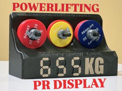 PR Display for Powerlifting - Customizable Text!