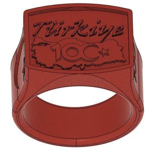 Ring 100 Jahre Türkei Türkiye Muslime Cumhuriyeti 100 Yıl Masa Dekoru