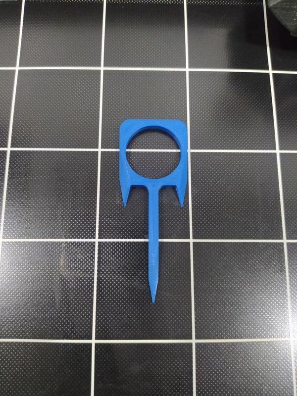 Archery target pin with hole