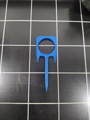 Archery target pin with hole