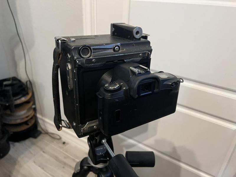 Canon EF to Graflex Quarter Plate film/digital back
