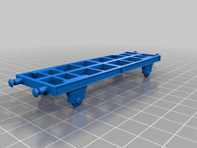 H0 wagon base no boogies 100mm long