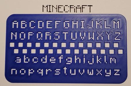 Minecraft Alphabet Stencil