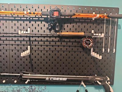 ikea skadis rod holder (+ fly rod holder)