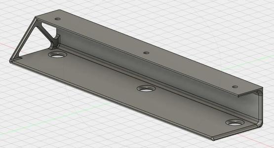 Laptop holder For under-desk mounting