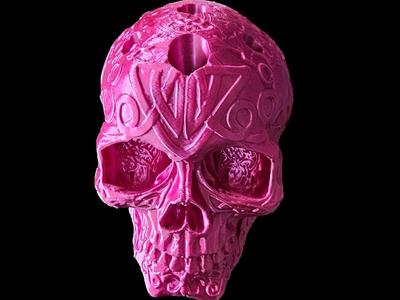 Celtic Skull Makeup Brush Holder