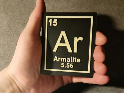 AR-15 funny “Periodic Table” Velcro Patch