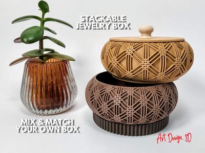 Stackable Jewelry Box - Kumiko No.01
